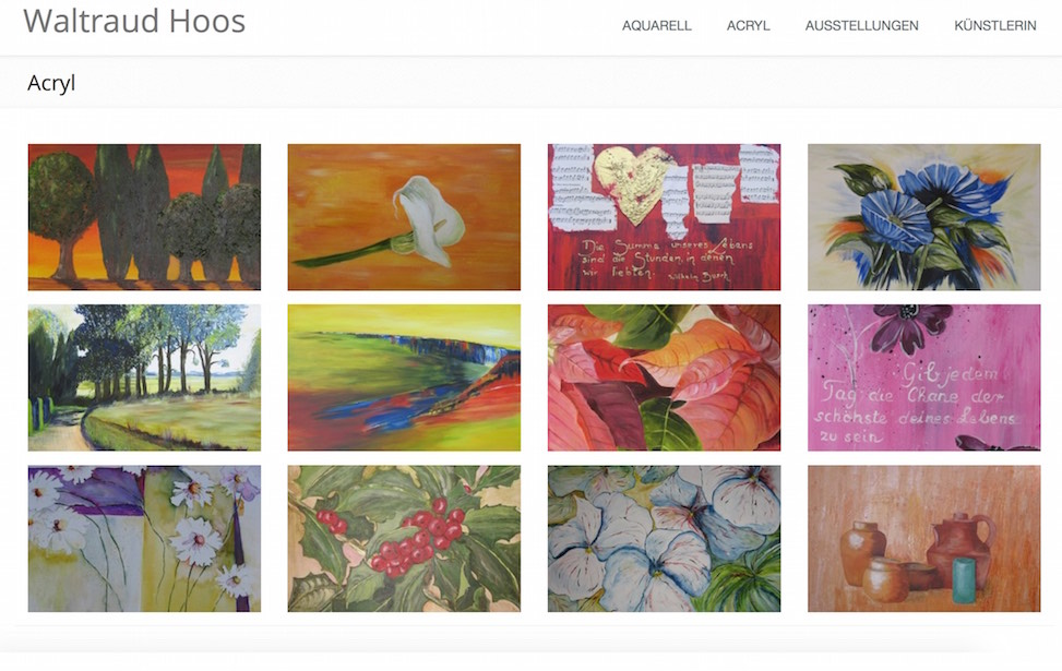 Webseite für Aquarell- und Acryl-Malerei
